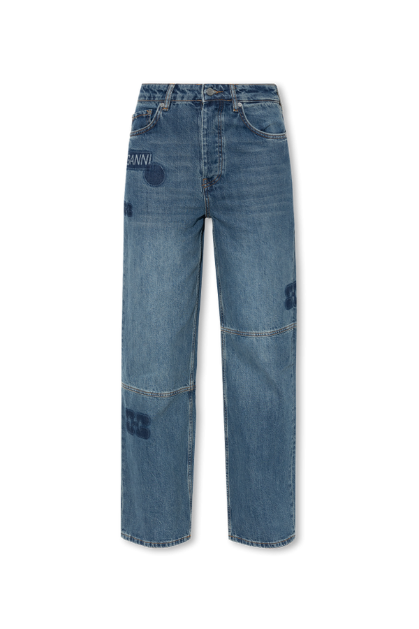 Patch Izey straight-leg denim jeans