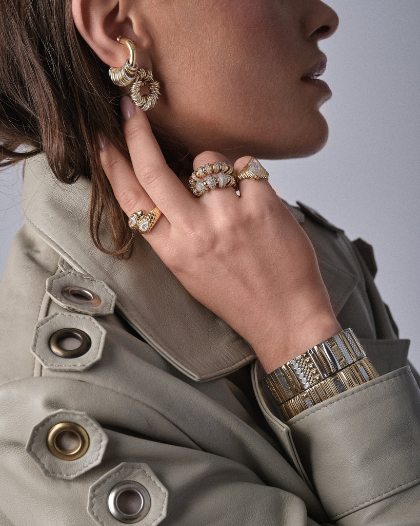 Nefertiti Triple Gold Ring