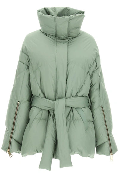 New Iconic belted puffer jacket