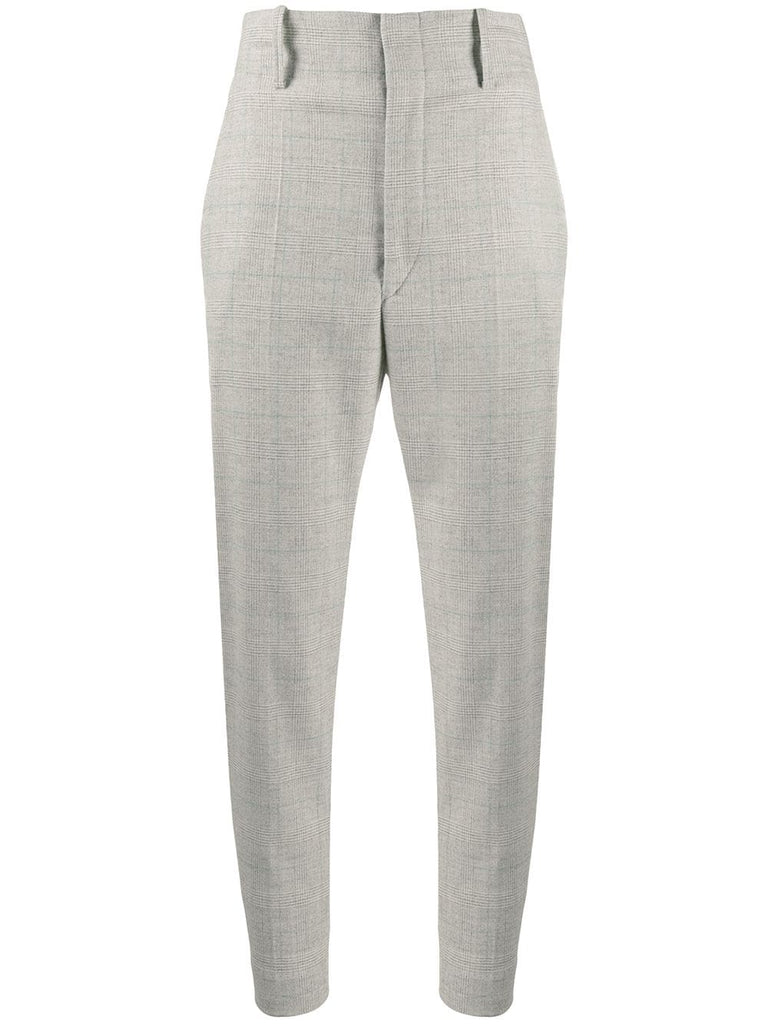 checkered tailored trousers