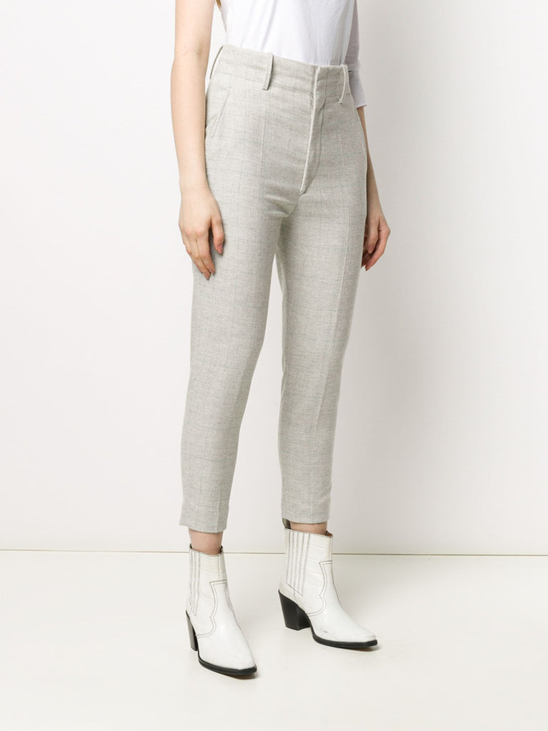 checkered tailored trousers