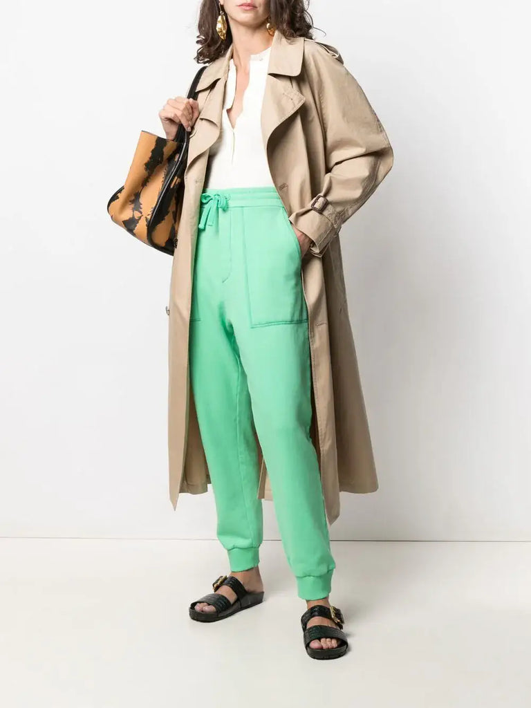 high-waisted tapered trousers