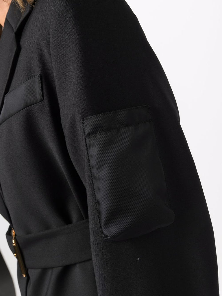 VERSACE long-sleeve belted jacket