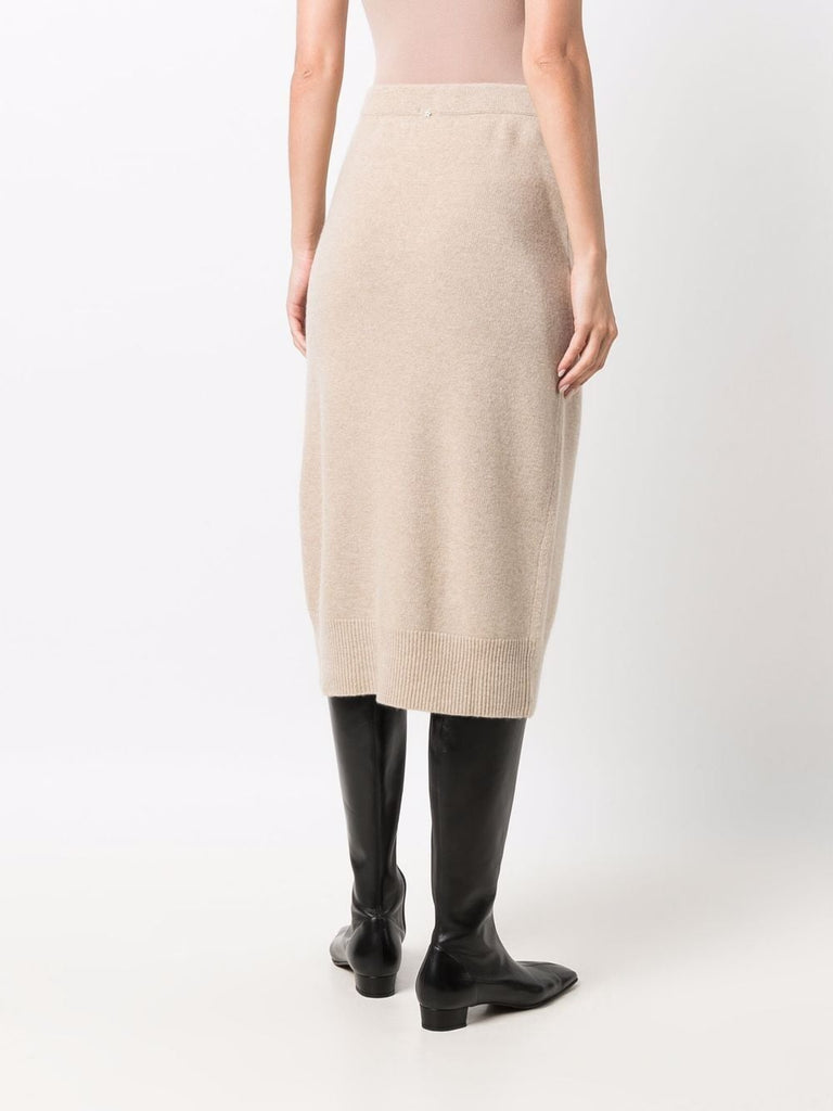 Straight-leg knitwear skirt