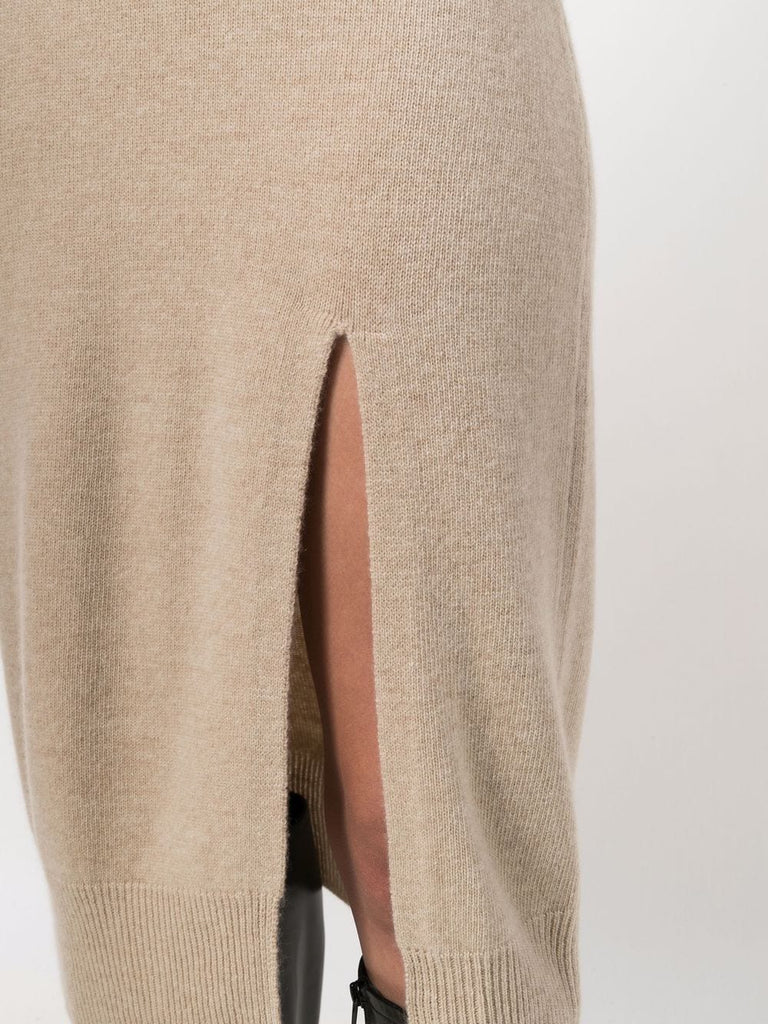 Straight-leg knitwear skirt