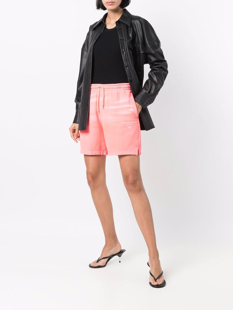 Alexander Wang tie-dye cotton track shorts by Alexander Wang
