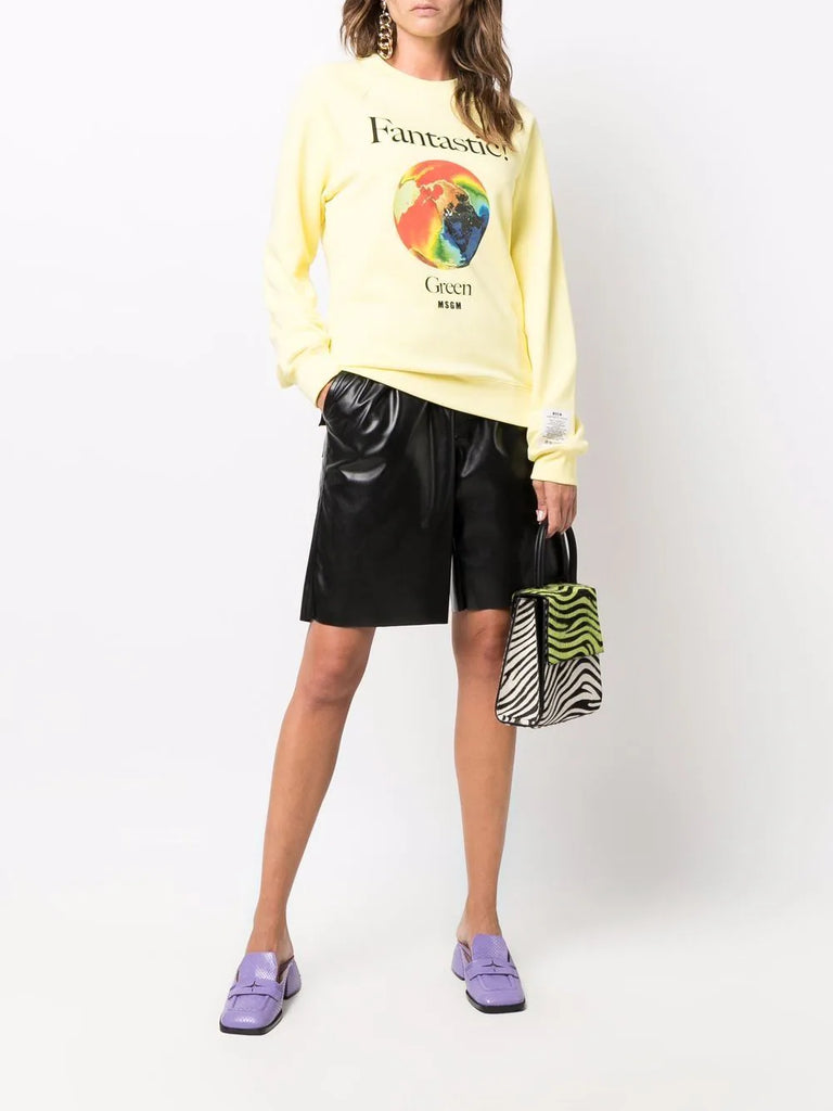 Fantastic logo-print crew neck sweatshirt