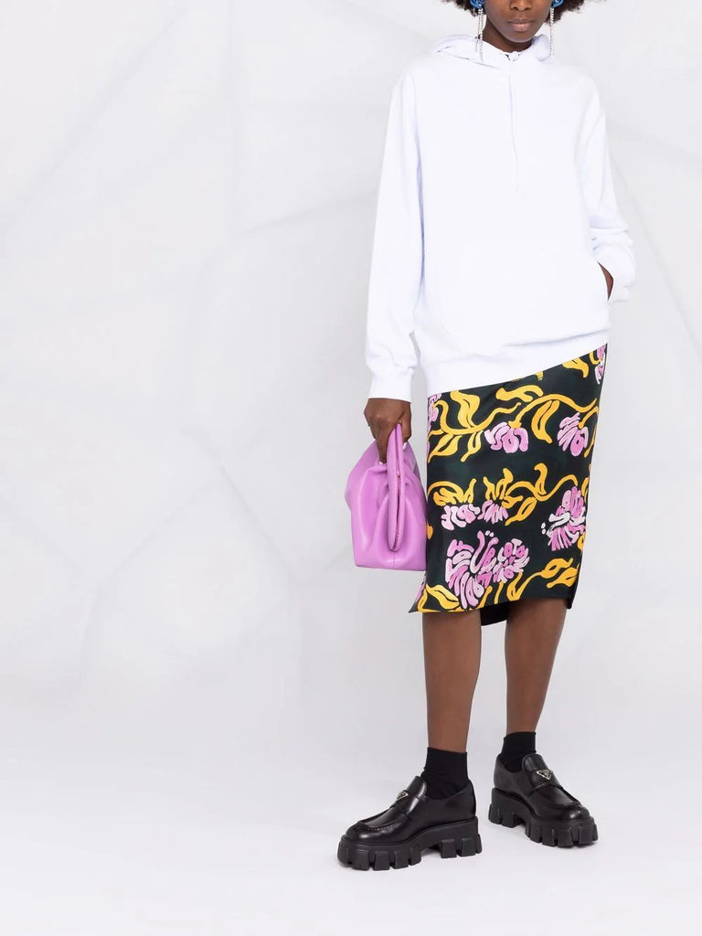 logo-print cotton hoodie