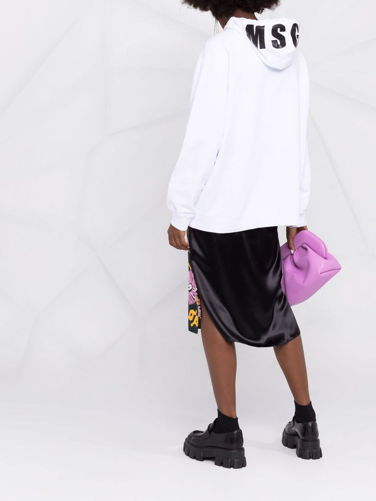 logo-print cotton hoodie