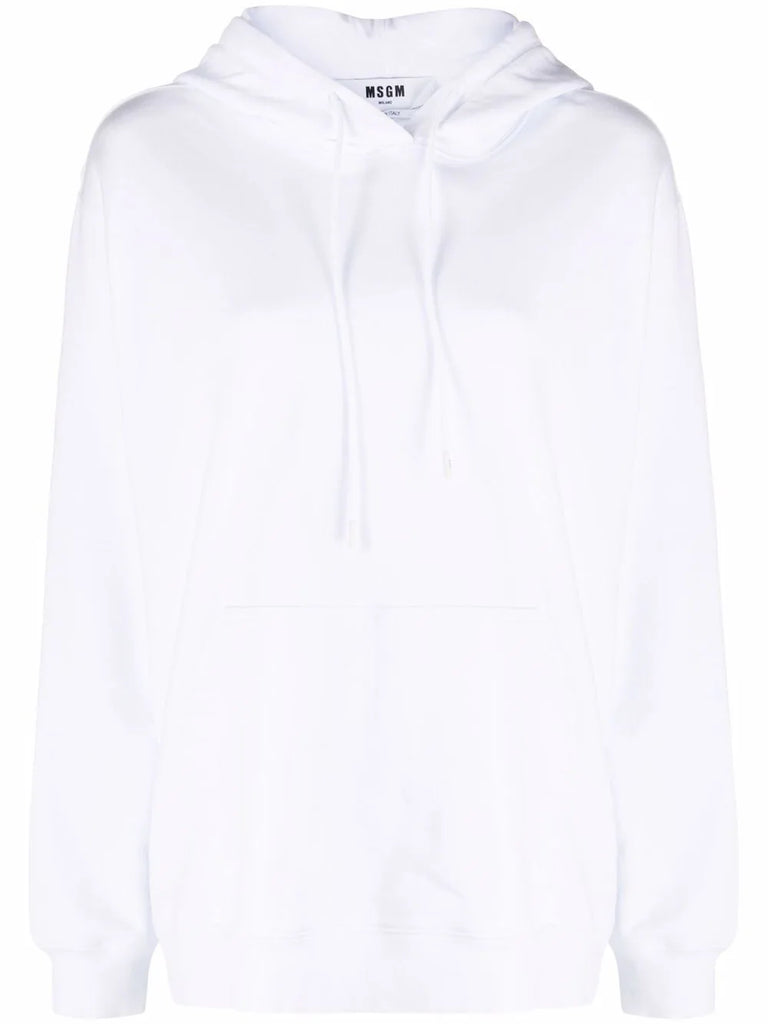 logo-print cotton hoodie