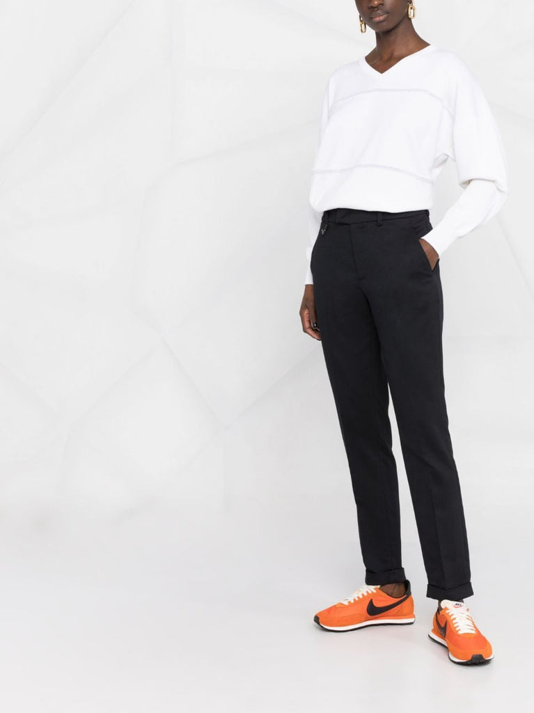 Mid-rise tailored trousers