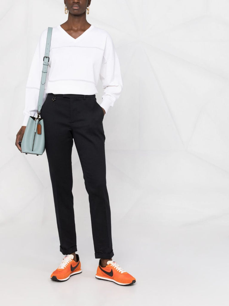 Mid-rise tailored trousers