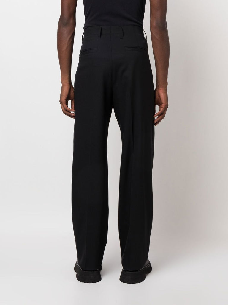 straight-leg twill trousers