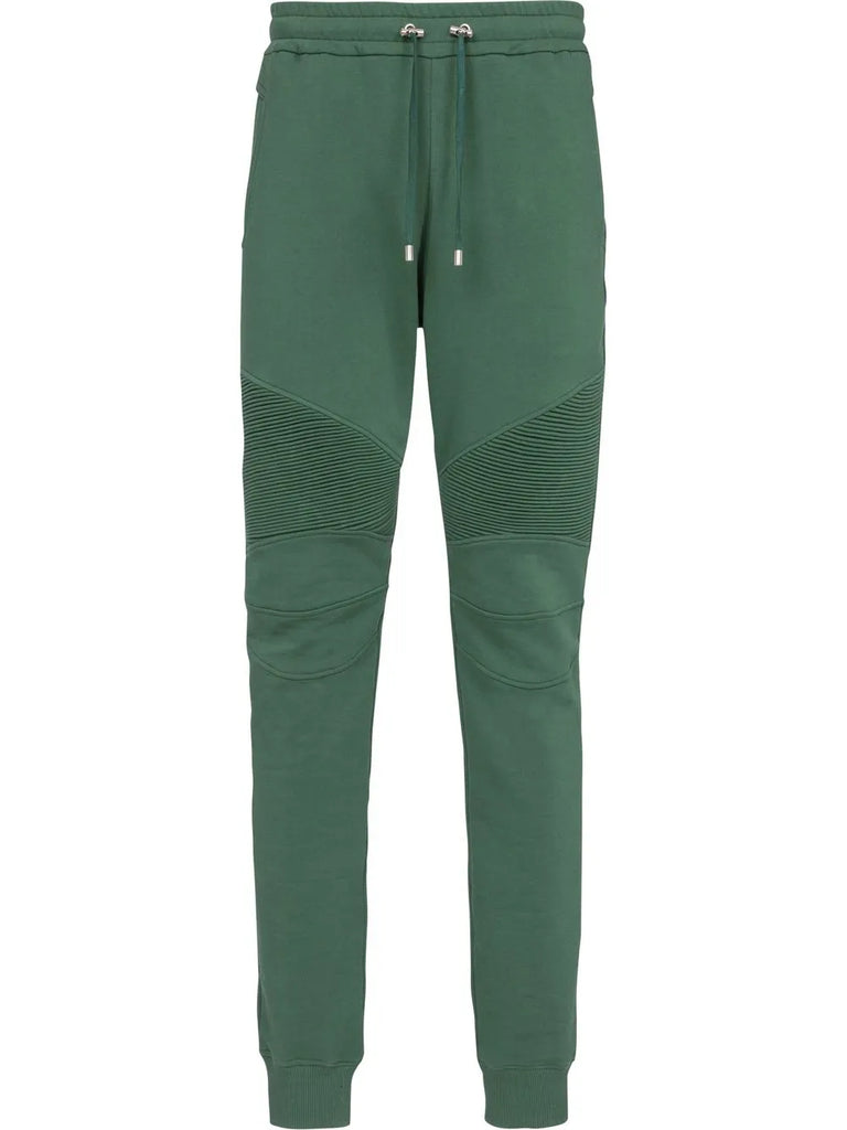 Drawstring cotton track pants