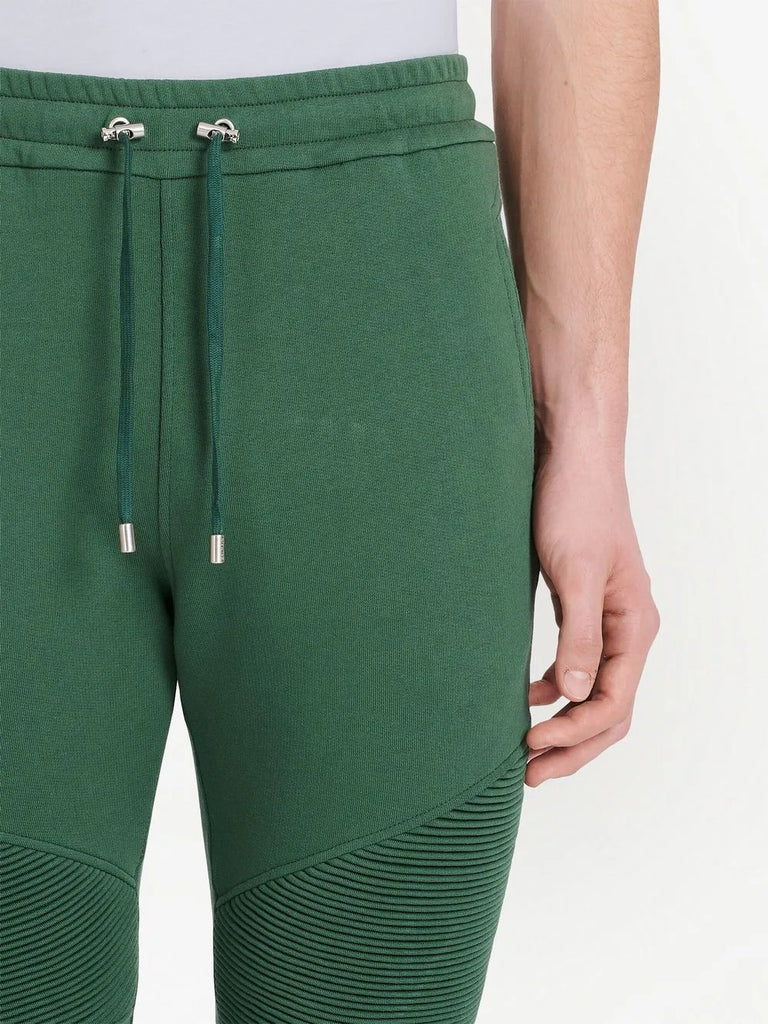 Drawstring cotton track pants