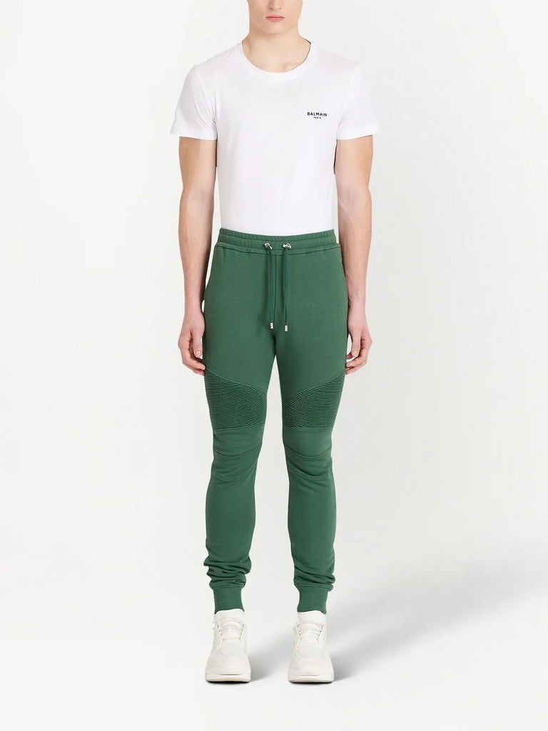 Drawstring cotton track pants