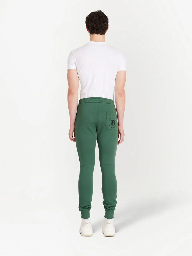 Drawstring cotton track pants