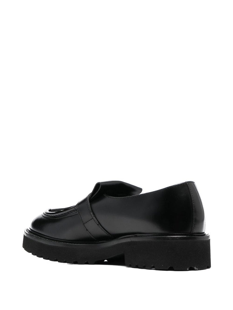 fringed leather loafers