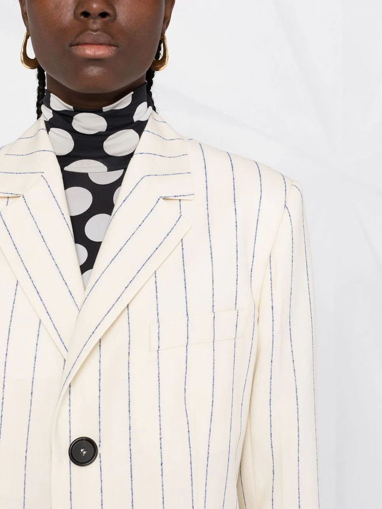 striped virgin-wool blazer
