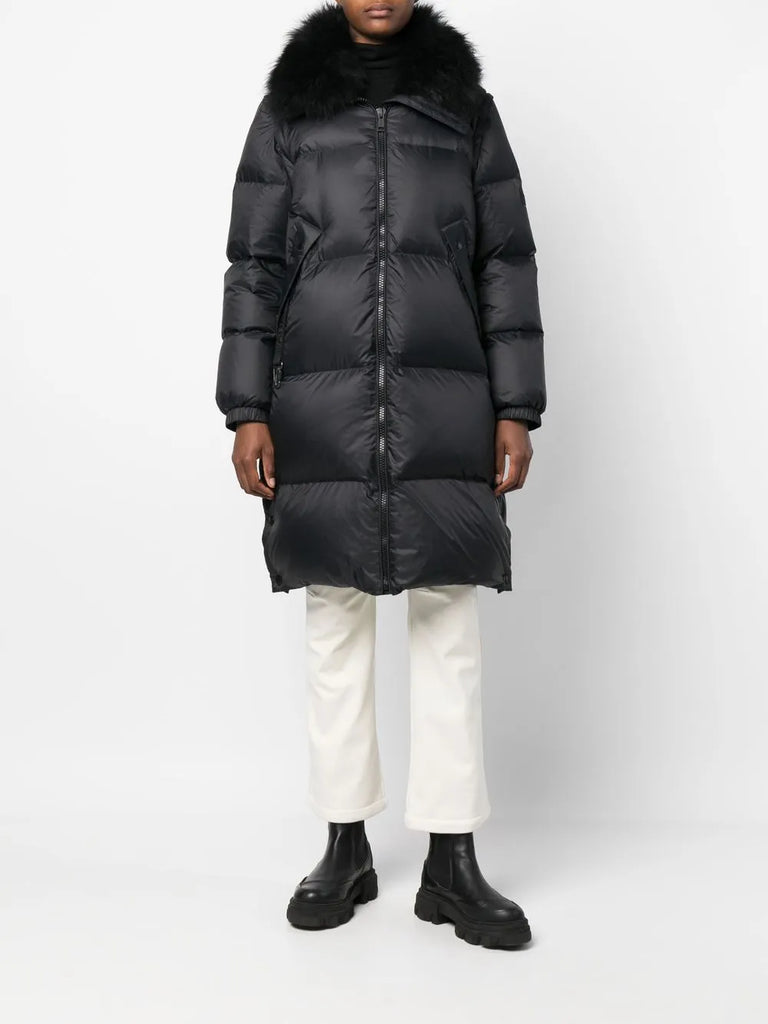 lambswool collar down coat