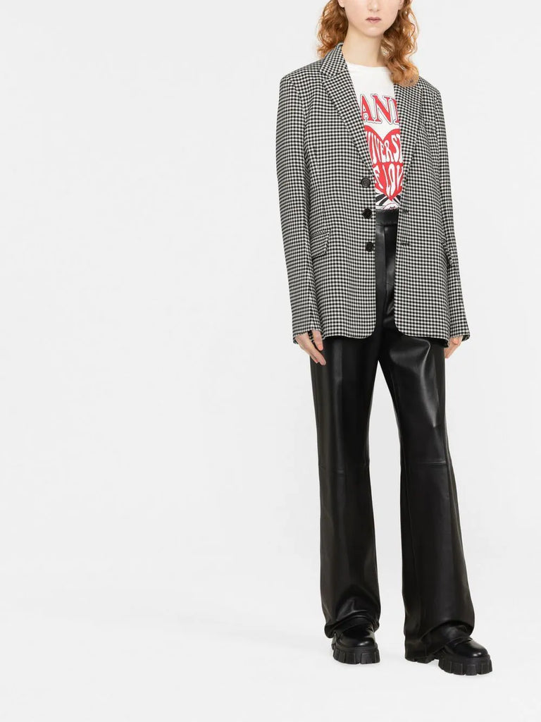 Check-pattern blazer