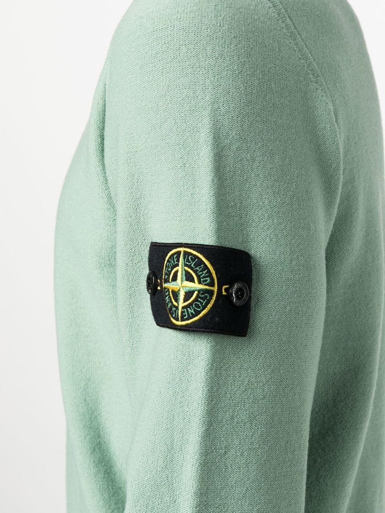Compass-patch crewneck jumper