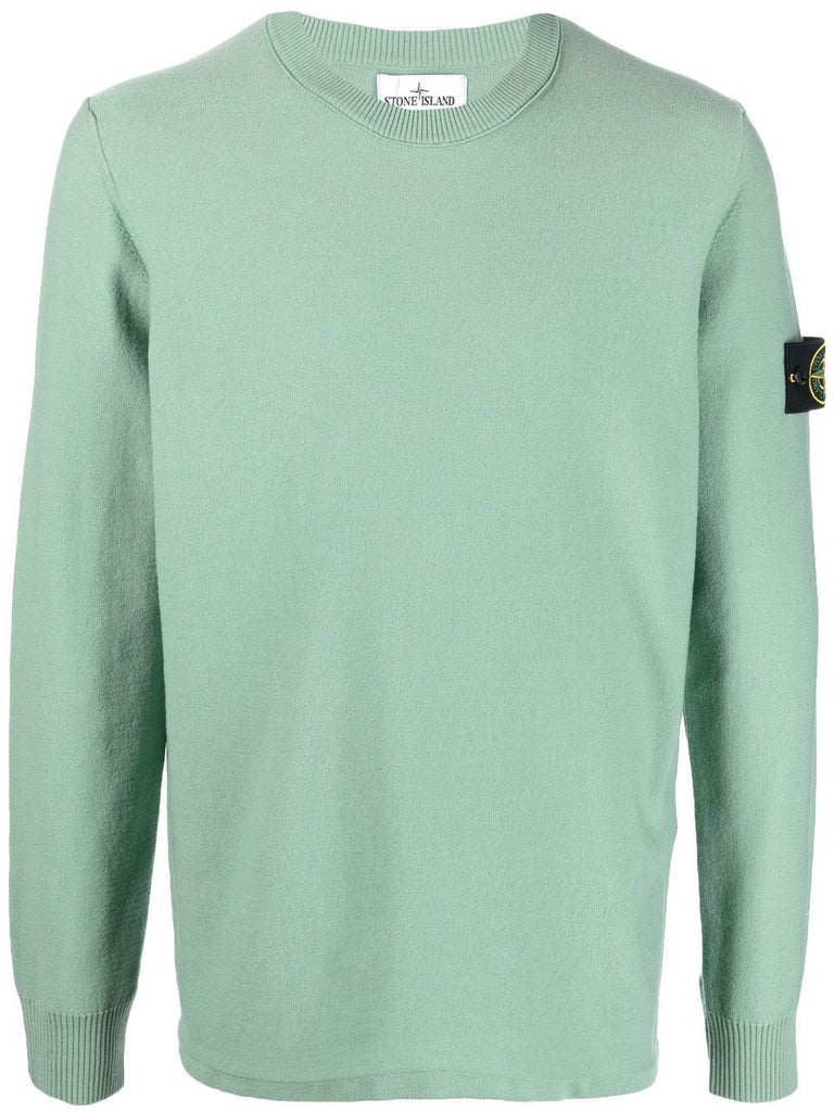 Compass-patch crewneck jumper