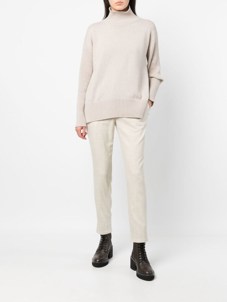 Ribbed-knit cashmere knitwear jumper