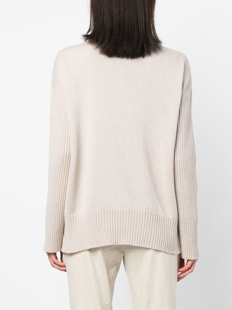 Ribbed-knit cashmere knitwear jumper