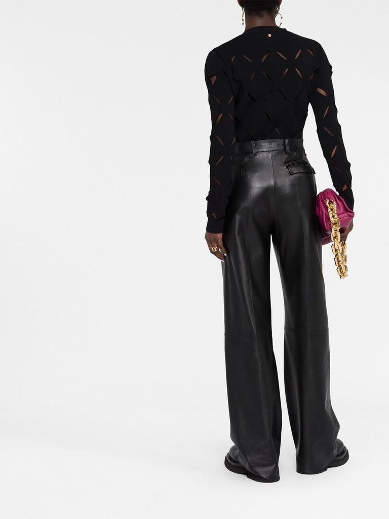 Cut-out knitted jumper