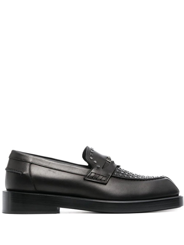 VERSACE square-toe studded loafers