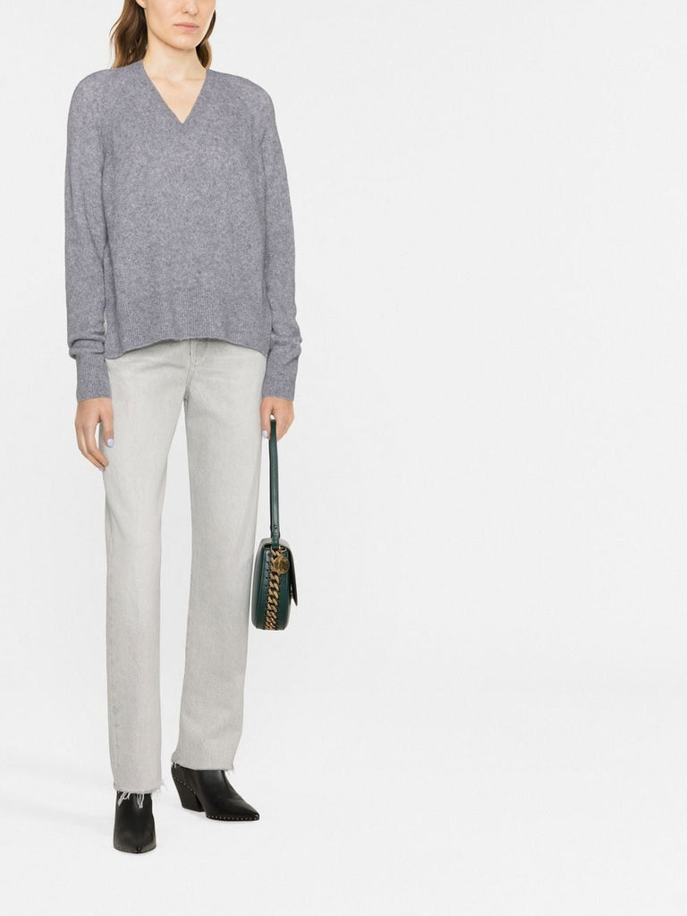 v-neck knitted jumper