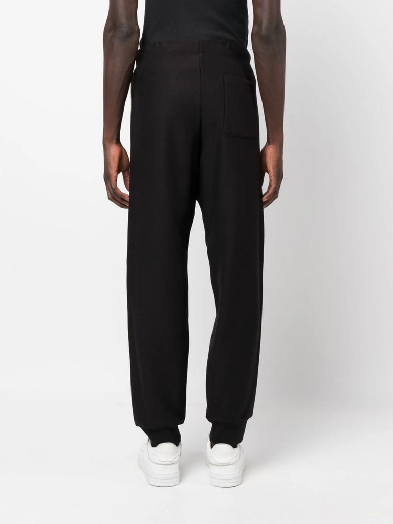 drawstring-waist cotton-blend trackpants