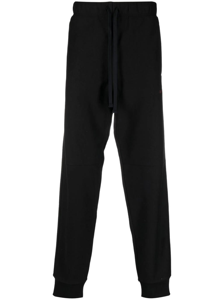 drawstring-waist cotton-blend trackpants
