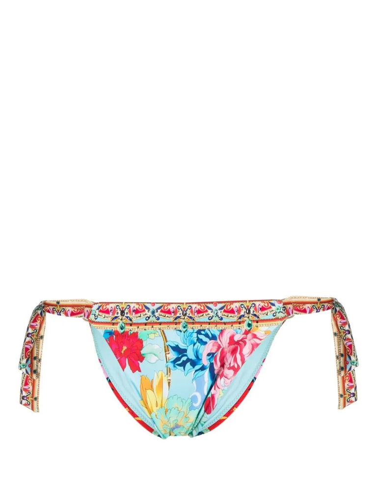 floral-print bikini bottoms
