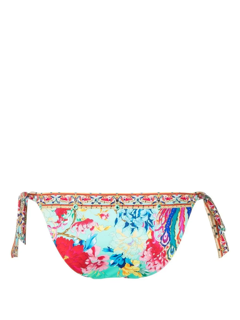 floral-print bikini bottoms