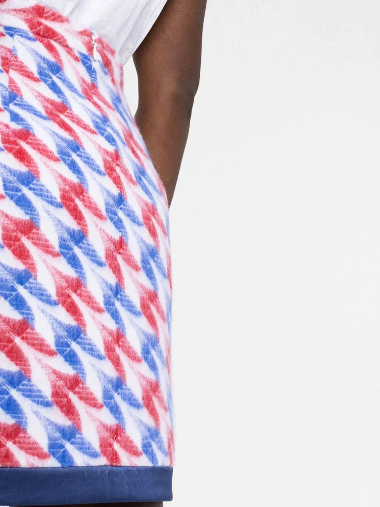 Bleistiftrock mit Aviation Check-Muster