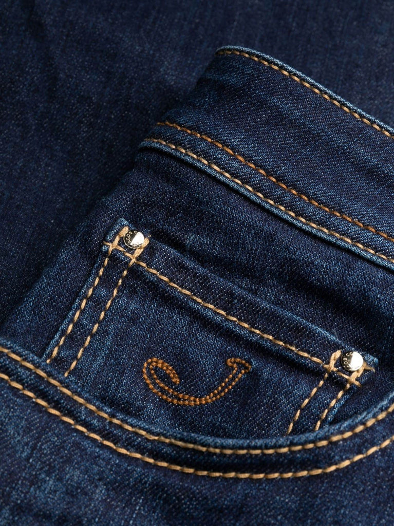 embroidered-logo straight-leg jeans