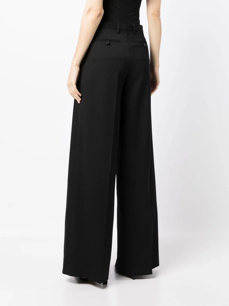 high-waisted wide-leg trousers