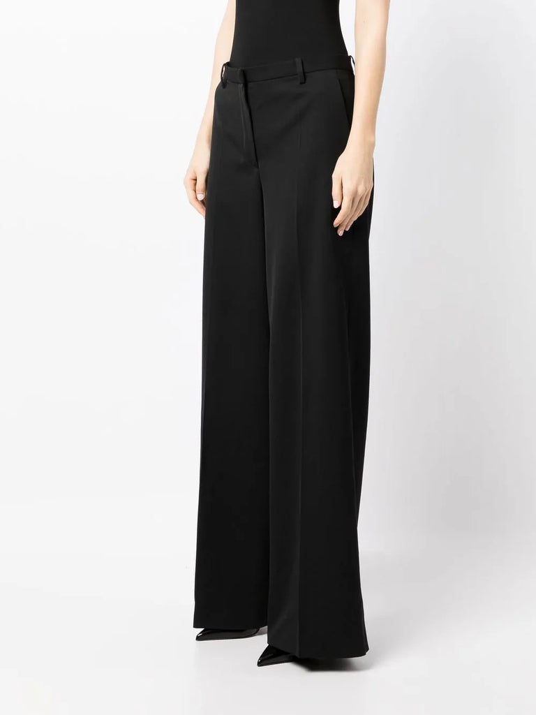 high-waisted wide-leg trousers
