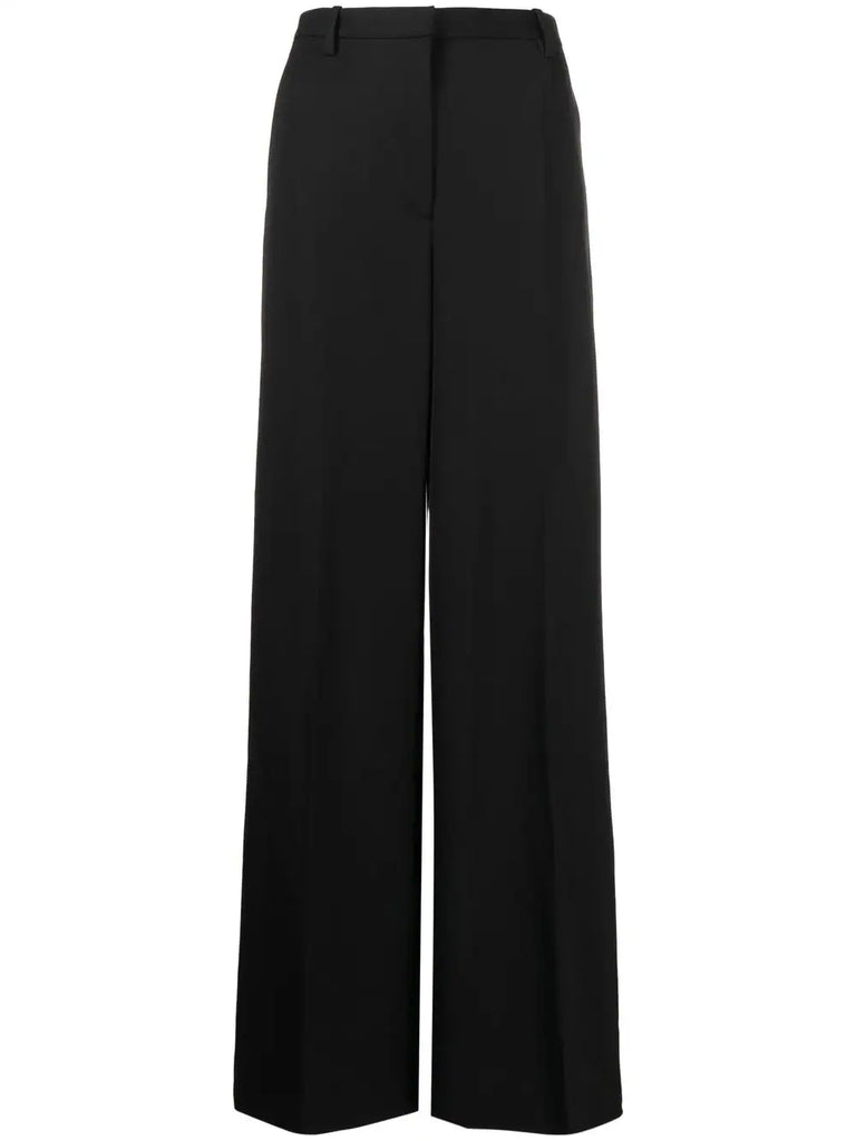 high-waisted wide-leg trousers
