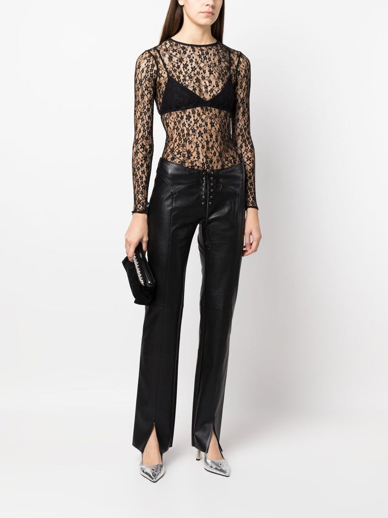 Long-sleeved lace top