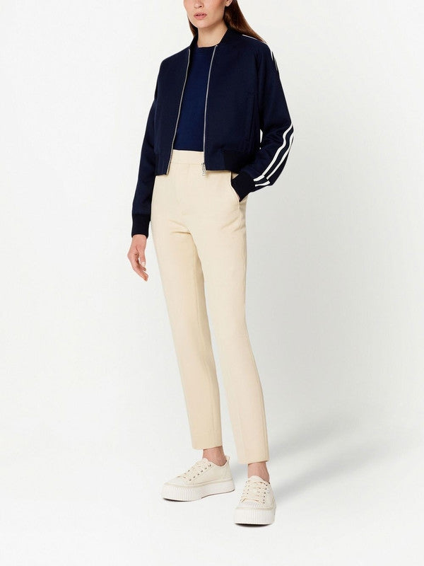 High-waist tailored trousers