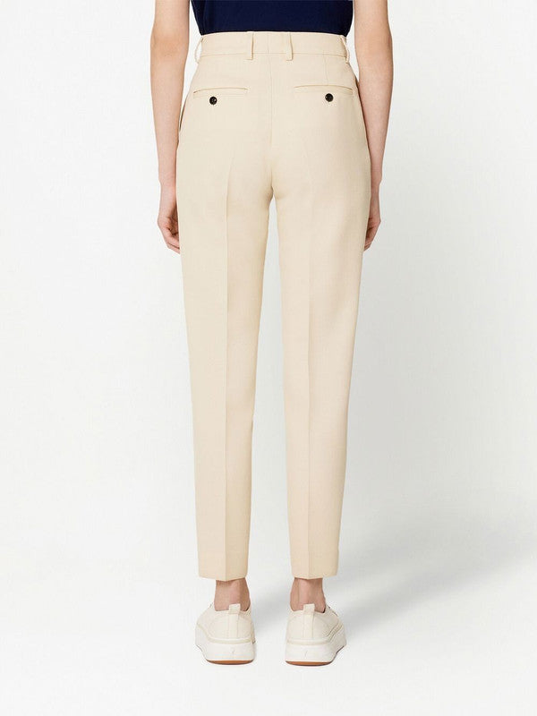 High-waist tailored trousers