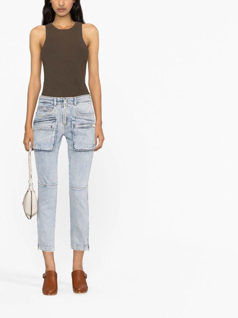 Cenime multi-pocket straight-leg Denim Jeans