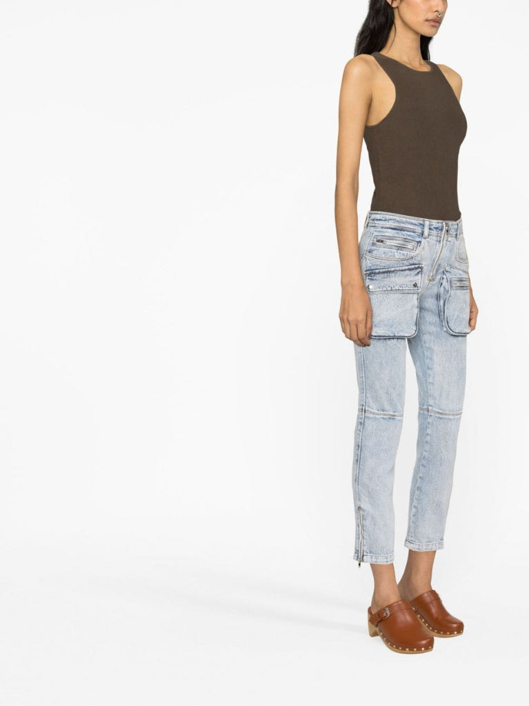 Cenime multi-pocket straight-leg Denim Jeans