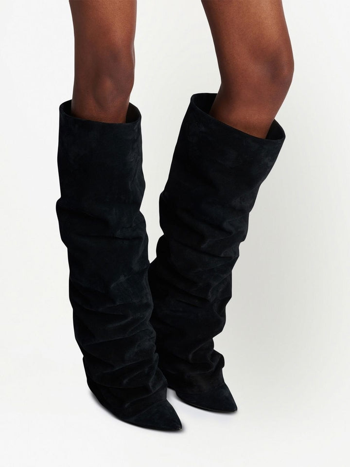 Balmain Ariel suede knee-high boots by Balmain at SKALA Boutique