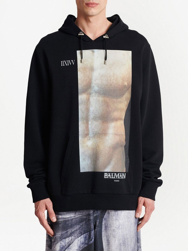 Balmain graphic-print hoodie by Balmain at SKALA Boutique