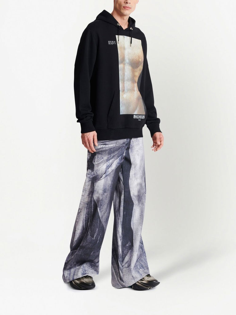 Balmain graphic-print hoodie by Balmain at SKALA Boutique