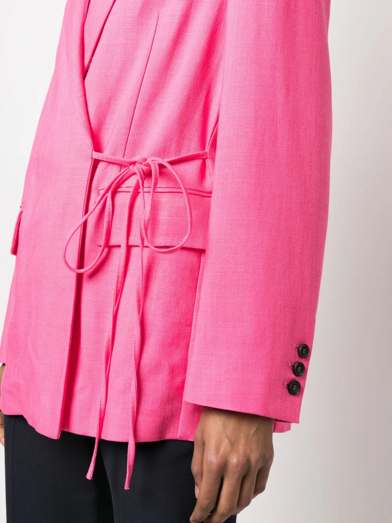 Coarse wrap blazer